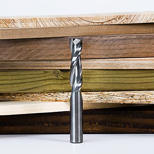 SpeTool Upcut Spiral Router Bits Extra Long (4 inch) with 1/2 Inch