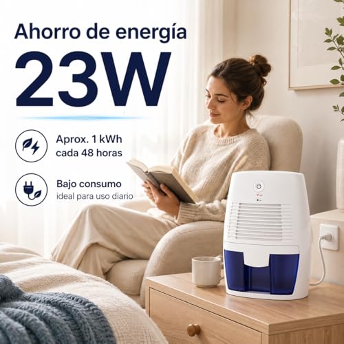 Deshumidificador para Cuarto,Deshumidificador para la Humedad Silencioso,Apagado Automático,500L,Adecuado para armarios,dormitorios,cocinas,oficinas,guardarropas, baños,garajes,etc.