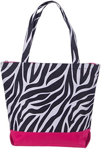 Carry Cloud Women's 17" Fashion Shopping Tote Bag Zebra