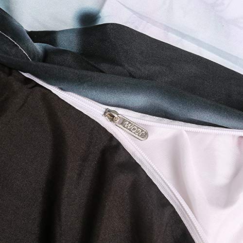 WONGS BEDDING Juego de Funda nórdica de Ropa de Cama de Calavera Doble