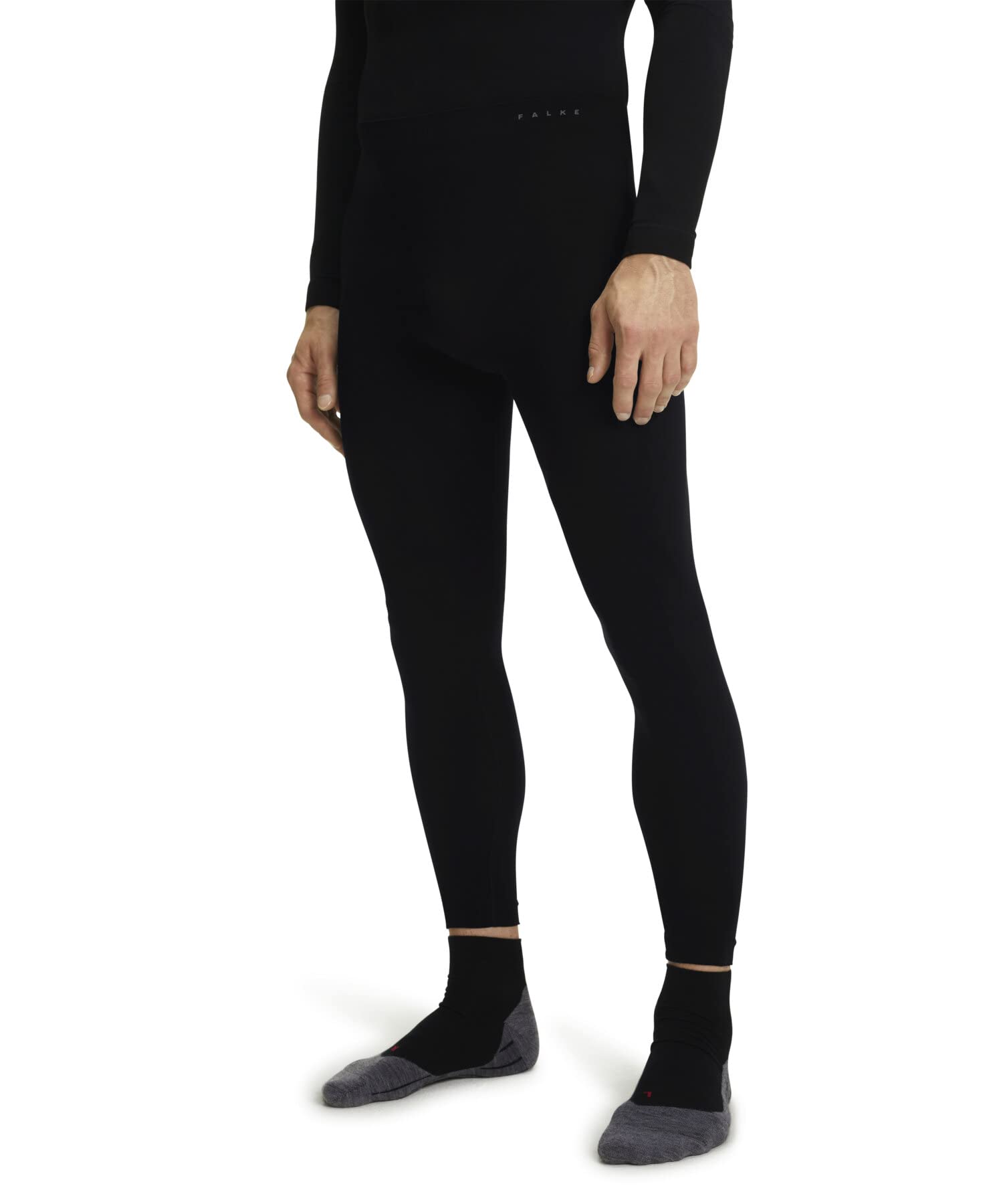 FALKE Men's Warm Long M TI Functional Yarn Quick Dry 1 Piece Base Layer Bottom, Black (Black 3000), S