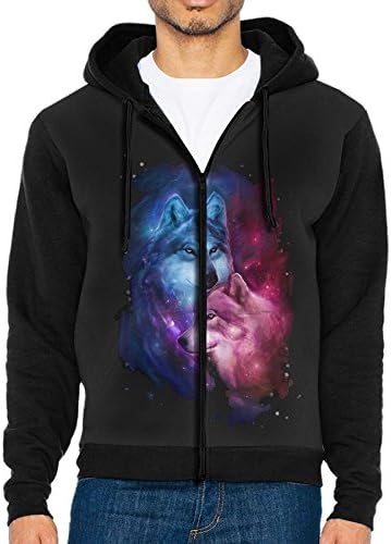 Design Night Lover Mens Teen Soft Long Sleeve Full-Zip Hoodie 3D Printed Fleeces Tops Sweatshirt With Kanga Pocket Medium