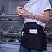 NEZZON Black Waitress Apron-5 pack with 3 Pockets: 7.9x6.5”–Commercial Grade 35% Cotton & 65% Polyester–Professionally Hemmed Edges to Last–Smart Look,Low Crease–Machine Wash,Iron,Quick Dry