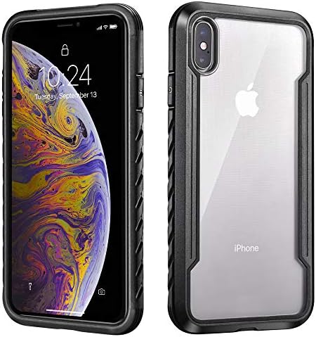 Metal Bumper Case Compatible with iPhone Xs Max, Xoomz Military Grade 10ft Drop Tested Shockproof Drop Resistant iPhone Xs Max Case - Black