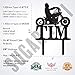 Biker Silhouette Chopper Motorcycle Personalized Cake Topper Birthday Cake Topper For Men Customized HD Biker | Solid Color Cake Toppers