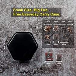 Haxtec 10mm Mini Metal Dice Set Small Metal DND