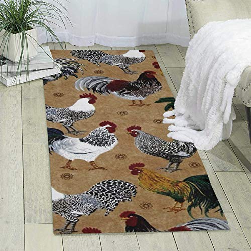 Amazon Com Bghnifs Chicken And Rooster Print Print Area Rug
