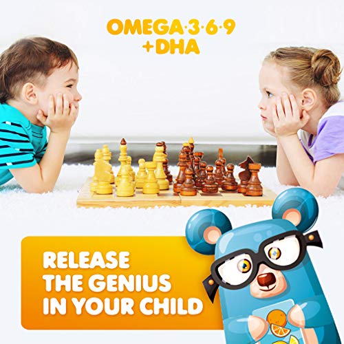 Omega 3 Gummies for Kids & Toddlers with Omega 6 & 9 (90 Count) DHA