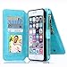 iPhone 6S Plus Case, CaseUp 12 Card Slot - [Zipper Cash Storage] Premium PU Leather Wallet Case Cover With Detachable Magnetic Case For iPhone 6S Plus/ 6 Plus (5.5 Inch) - Turquoise Blue