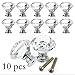 Yazer 10PCS Diamond Shape Crystal Glass 30mm Drawer Knob Pull Handle Used for Drawer Wardrobe Cabinet Cupboard