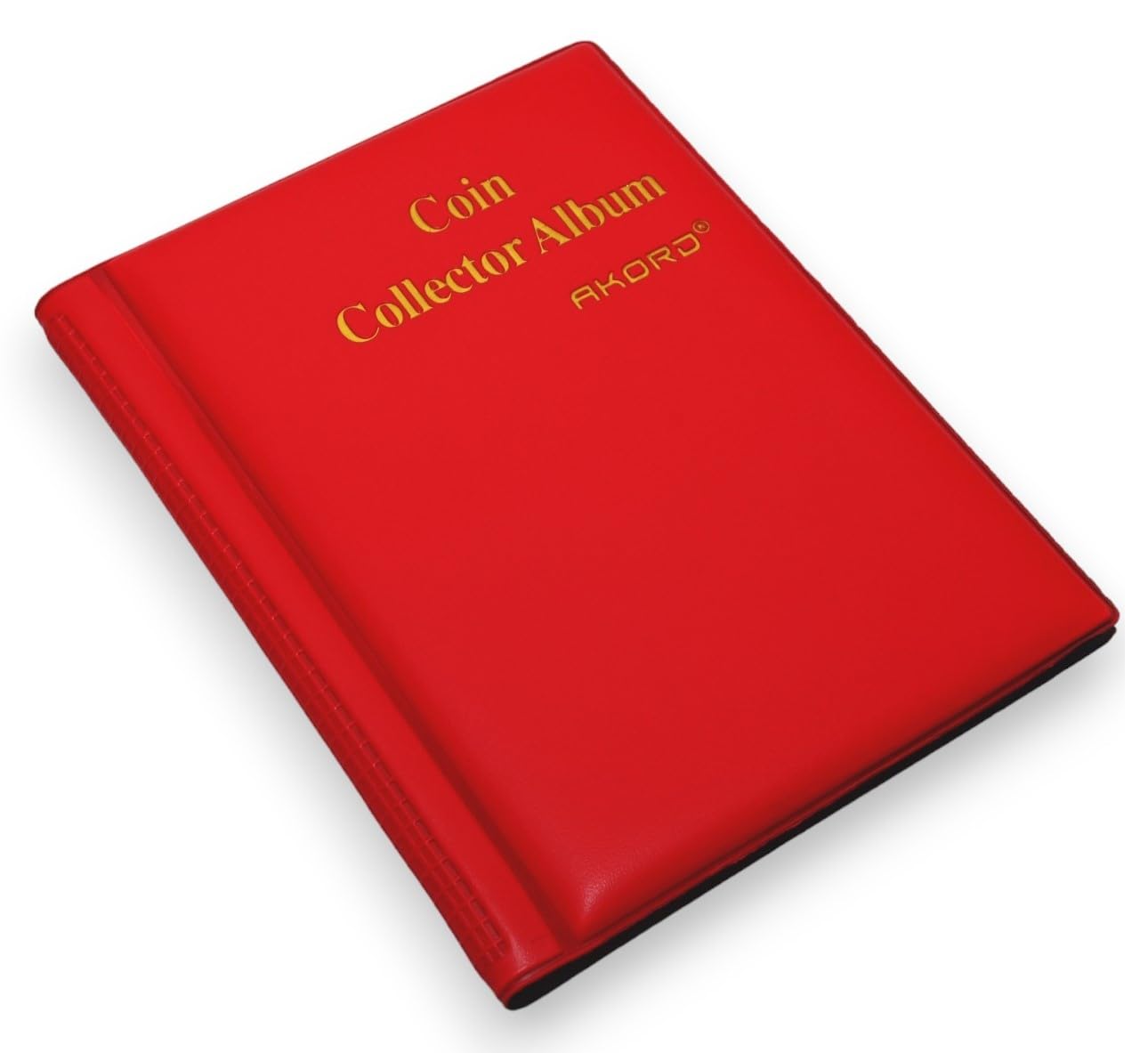 AKORD 120 Coin Holder Collectors Album, Red — image 1