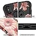 TIANLI Apple iPhone X Case,iPhone 10 Case Cute Flowers for Girls/Women Smooth Surface Three Layer Shockproof Protective Cover,Floral Black