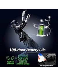 Auriculares inalámbricos Bluetooth 5.0 impermeables IPX8 Touch auriculares 3D Hi Fi cancelación de ruido inalámbricos graves profundos Ture auriculares inalámbricos estéreo con micrófono 3000 mAh magnético USB caja de carga