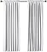 Amazon Basics Room Darkening Blackout Window Curtain with Rod Pocket and Tie Back, 52 x 63 Inches, White - Set of 2