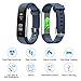 LETSCOM Fitness Tracker with Heart Rate Monitor, Slim and Smart Activity Tracker Watch with Sleep Monitor, Step Counter and Calorie Counter, IP67 Waterproof Pedometer Watch for Kids Women Men