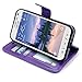 S6 Active Case, LK Galaxy S6 Active Wallet Case, Luxury PU Leather Case Flip Cover with Card Slots & Stand For Samsung Galaxy S6 Active, PURPLE