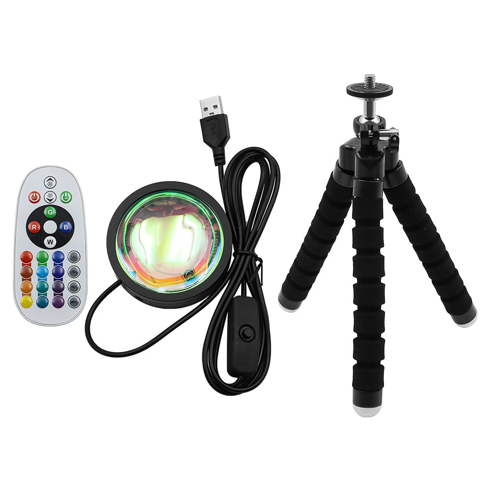 CENPEK 16 Colours LED Sunset Projection Lamp Remote with APP Control Night Light Sunset Lamp for Selfie Photography Party Home