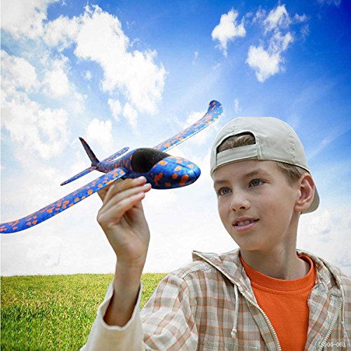 LOFEE Beach Toys for Kid 3 4 5 Year Old, Model Foam Airplane Toy for Boy 6 7 8 Year Old Birthday Present for 3-8 Year Old Boy-Girl Blue - Thumbnail 6