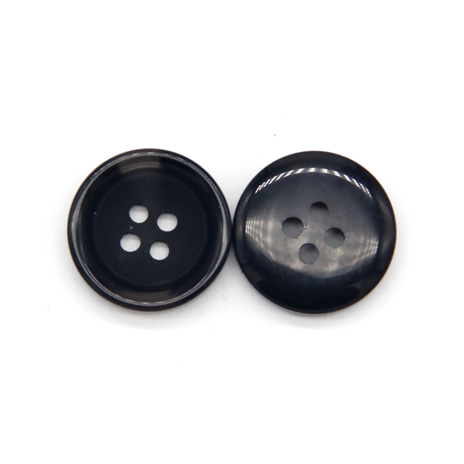 Photo 1 of 10 Pcs Imitation Horn Flatback Buttons Resin Buttons for Clothing Suit Coat Decorations DIY Accessories (05 Black, 30mm)