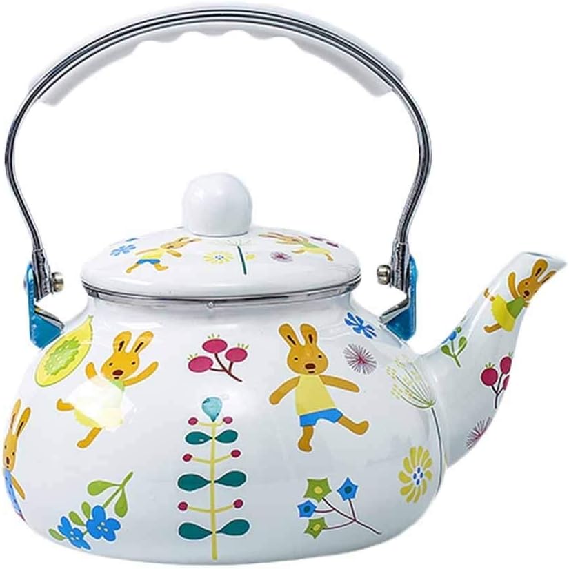 SZHSM 2.4L Enamel Kettle Home Porcelain Kettle Induction Cooker Gas General Coffee Pot Teapot