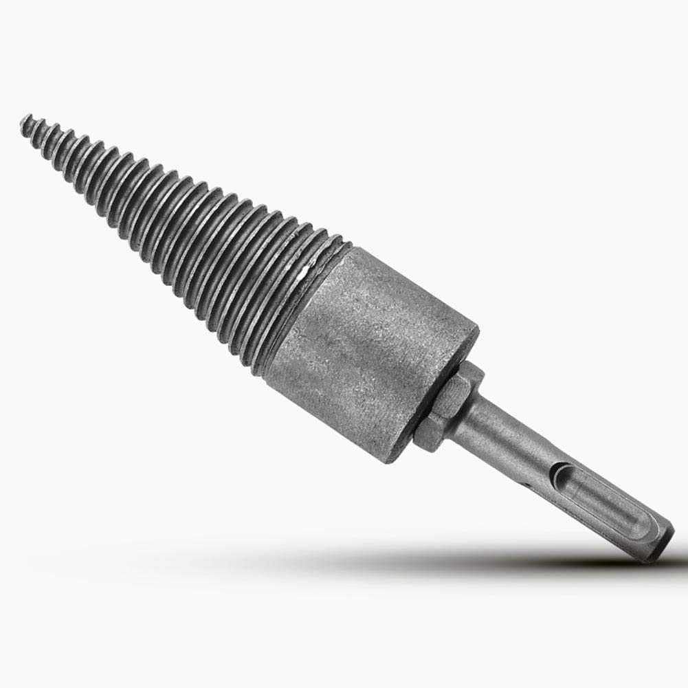 Firewood Log Splitter Drill Bit, Wood Splitter Drill Bits,Heavy Duty Drill Screw Cone Driver for Hand Drill Stick (Round Shank)