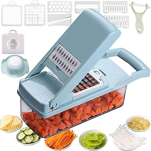 12 in 1 Vegetable Chopper, Heavy Duty Mandoline Slicer Potato Onion