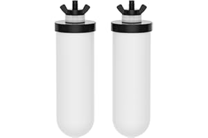 Purewell TC-2 Ceramic Purification Elements, Replacement Filters for ProOne® and Berkey® Filters, ProOne® Big+ or Berkey® Big Countertop Gravity Water Filter System and Purewell System (2 Pack)