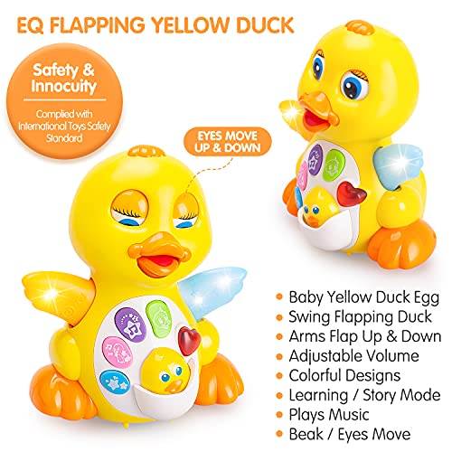 HOLA Toys for 1 + Year Old Girl Boy Dancing Walking Yellow Duck, 9 6