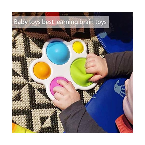 FP-Simple-Dimple-Fidget-Toy-Sensory-toys-Silicone-Flipping-Board-Fidget-Toys-Early-Educational-Toy-Hand-Grasping-Toy-Teething-Toy-for-Age-6-Months-and-up FP Simple Dimple Fidget Toy - Sensory toys, Silicone Flipping Board Fidget Toys - Early Educational Toy, Hand Grasping Toy, Teething Toy for Age 6 Months and up