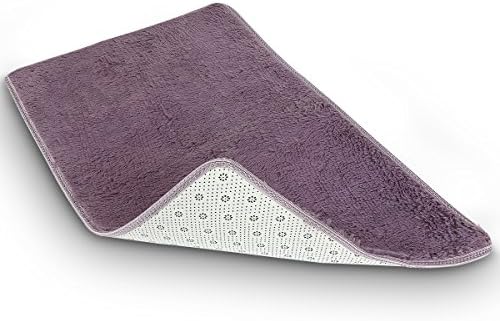 Soft Fiber Floor Mat Rugs for Living Room ,Bed Room , Kids Room , Outside door pad 19.5 x 31.2inch Gray Purple