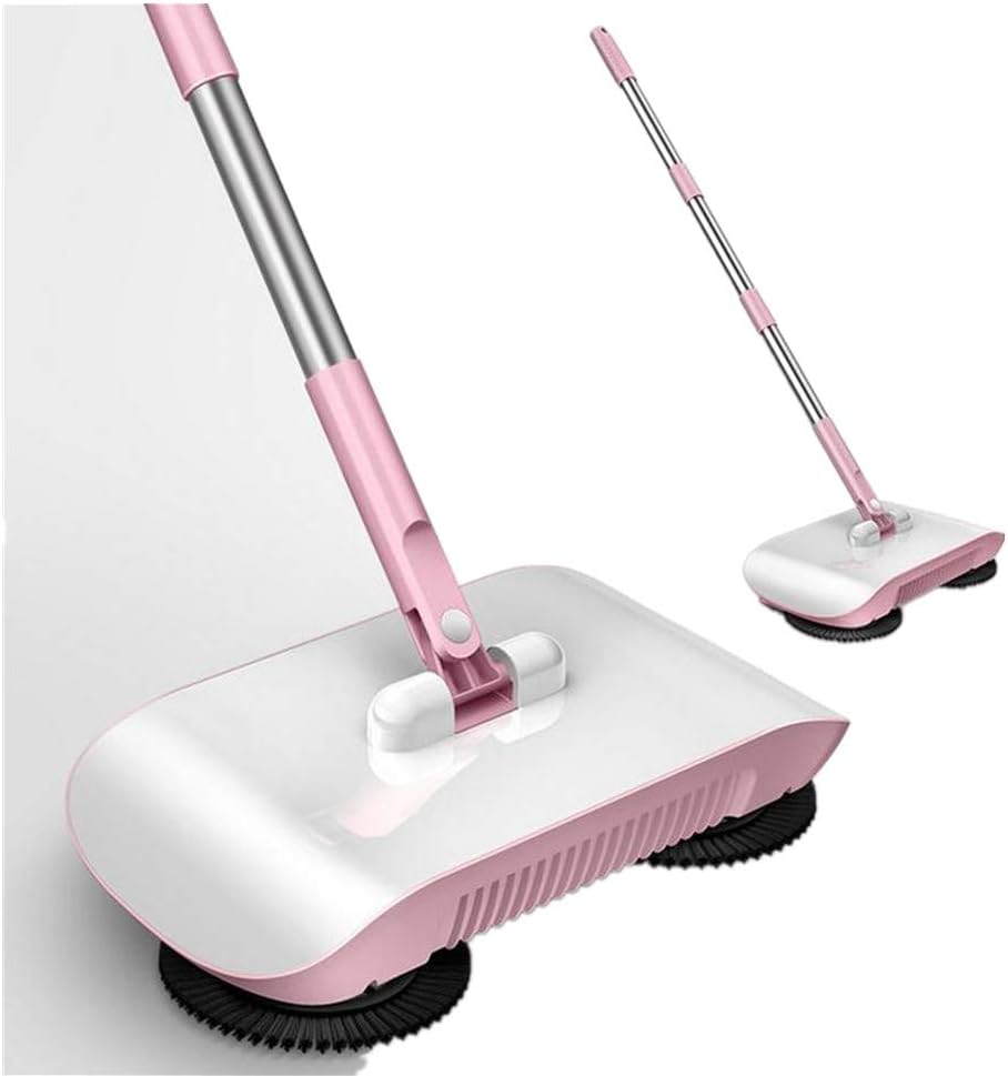 LANGMAN 2020 Household Cleaning 360 Hand Push Sweeper Home Sweeping Mopping Machine Vacuum Cleaner (Blue)