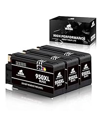 Cartucho de tinta Ikong para HP 950XL, 951XL. Funciona con impresoras HP OfficeJet Pro 8600 8610 8620 8630 8640 8660 8615 8625 251dw 271dw , 3 Negro