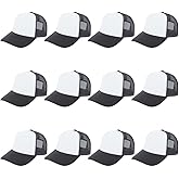 ZH 12 Pcs Sublimation Trucker Hats Blank Mesh Baseball Cap Polyester Bulk Mesh Trucker Hat for Men and Women