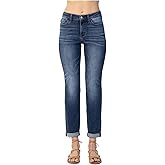 Judy Blue Mid Rise Cuffed Slim Fit Jeans