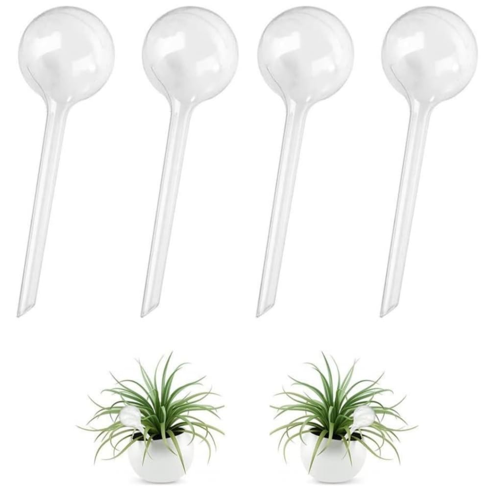 KOMUNJ Pack of 4 Large Watering Balls, Potted Plants Self-Watering, Plant Watering Holiday, Plant Dropper, Self-Watering Device for Room and Outdoor Plants, SGPHOU275