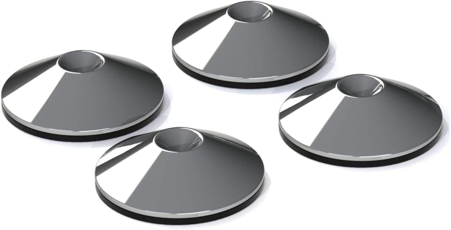 Speaker Subwoofer & HiFi Stand Isolation & Floor Protector Spike Shoes Pads Feet (4, Polished Chrome), 4 Spike Shoes - Image 3