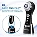 Hangsun Facial Cleansing Brush Sonic Facial Brush SC200 Face Brushes for Cleansing and Exfoliating Waterproof Facial Exfoliator with 3 Replacement Heads(Black)