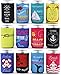BLUE PANDA Neoprene Can Cooler Sleeves - 12-Pack 12 oz Multicolor Bottles & Cans - Insulated Beach Cozies & Drink Cozy Sleeves - Cruise-Themed Party Favors