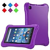 Fire 7 2015 Case,Tinkle ONE Kids Case Shockproof Light Weight Drop Protection Children EVA Case Cover for Amazon Fire 7 Tablet (7 inch Display 5th Generation,2015 Release Only) (Purple )