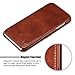 iPhone 8 Case, iPhone 7 Case, Benuo [Vintage Classic Series]Genuine Leather Folio Flip Corrected Grain Leather Case,Ultra Slim,Handmade Style with Magnetic Closure for Apple iPhone 8/ iPhone 7 (Brown)