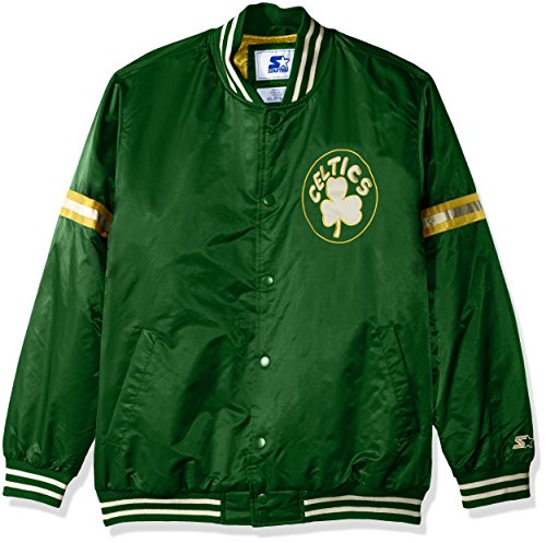 NBA Boston Celtics Men's Legecy Retro Satin Jacket, Large, Green