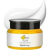FARMSTAY Citrus Yuja Vitalizing Cream – Vitamin C Facial Moisturizer with Niacinamide for Dry & Sensitive Skin, Skin Barrier Repairing & Wrinkle Care, Korean Skincare, for Women & Men 3.52 oz.