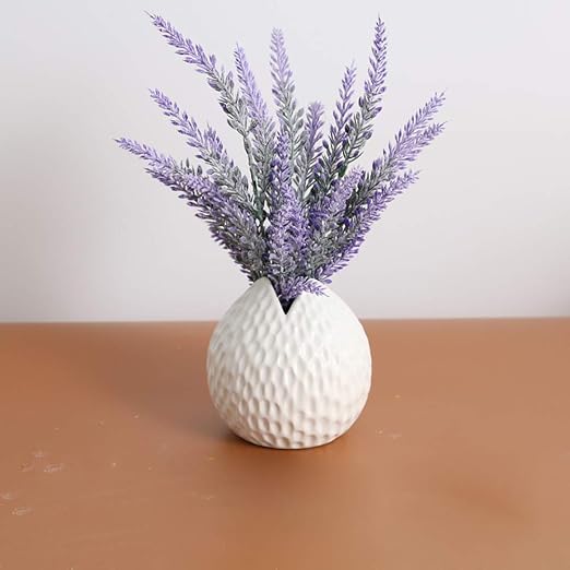 AMITD Artificial Flowers in Vase Lavender Plant,Bathroom and Living