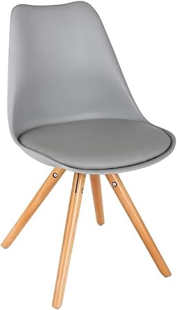 Lot De 4 Chaise Scandinave Couleur Gris Et Bois Pied En Bois Chaise Design Grise Chaise Dsw Amazon Fr Cuisine Maison