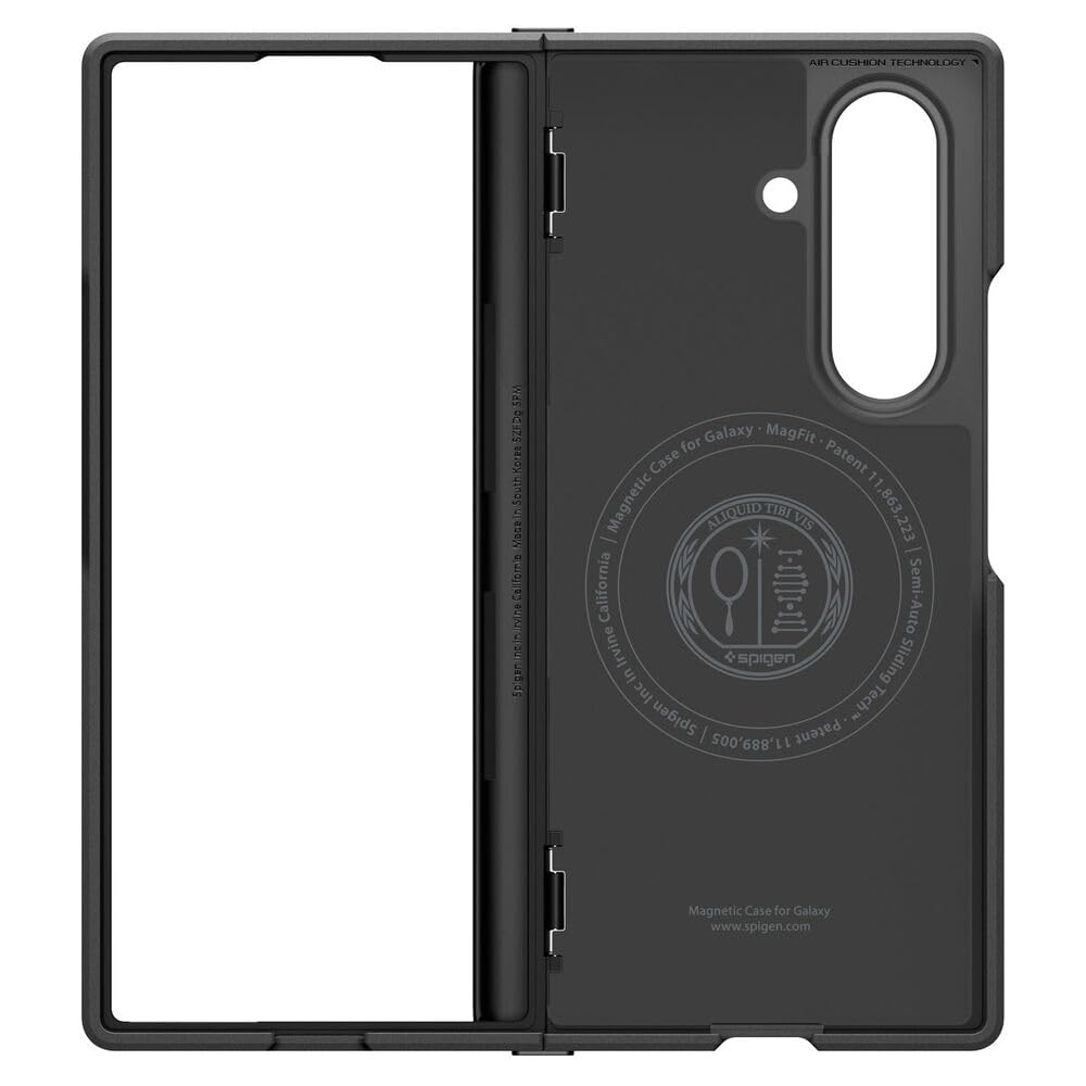 Spigen for Galaxy Z Fold 7 Case, Slim Armor Pro MagFit [Hinge Protection] [Fast Wireless Charging/Magnet for Galaxy] - Black