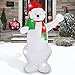Fashionlite Christmas Inflatable Polar Bear 8ft Xmas Blow Up Bear Led Lighted Inflatable with Gift Box for Indoor Outdoor Holiday Yard Decorations