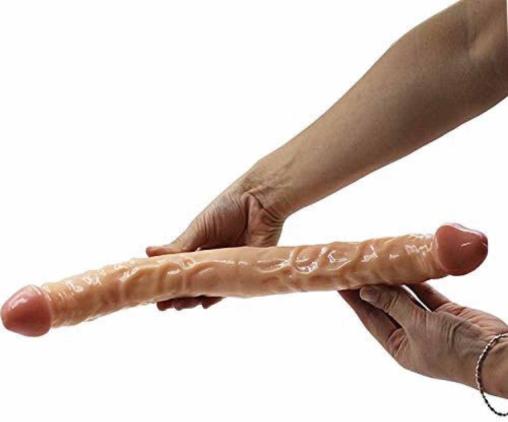 soft 16.53 inch Double Sided Big Toy Real Feel Soft Flexible Double Head Massage - Vibrant Toyndy310