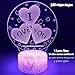 I Love You Gift 3D Night Light with 20 Color Changing Mode Touch & Remote Control Bedside Desk Table LED Lamp for Women Girls Unique Present for Valentine's Day Anniversary (UL Wall Adapter Included)