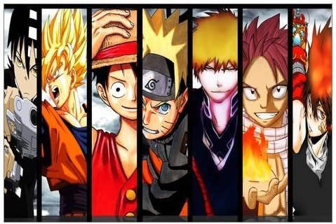 Poster Print Anime One Piece Naruto Grim Reaper Dragon Ball Poster Wall Stickers, Size: 22-Inch by 34-Inch