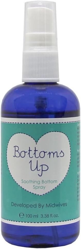 Natural Birthing Company Bottom's Up Cooling & Soothing Bottom Spray 100ml Pregnancy & Post-Natal Relief With Witch Hazel - Perfect for C-Section Wounds - Postpartum